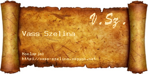 Vass Szelina névjegykártya